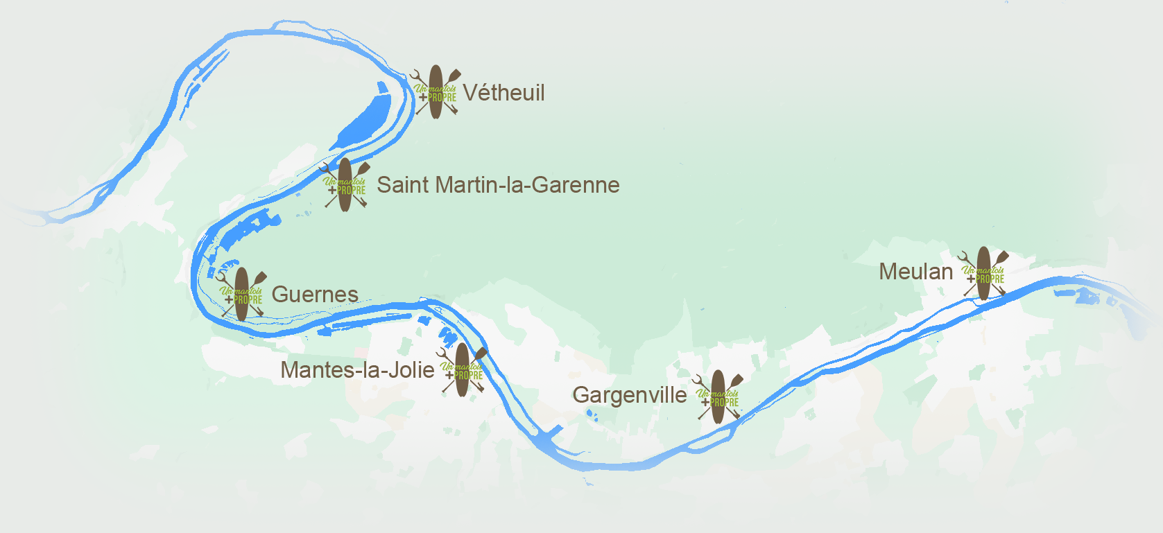 map du mantois pour le ramassage de dechet avec un mantois plus propre